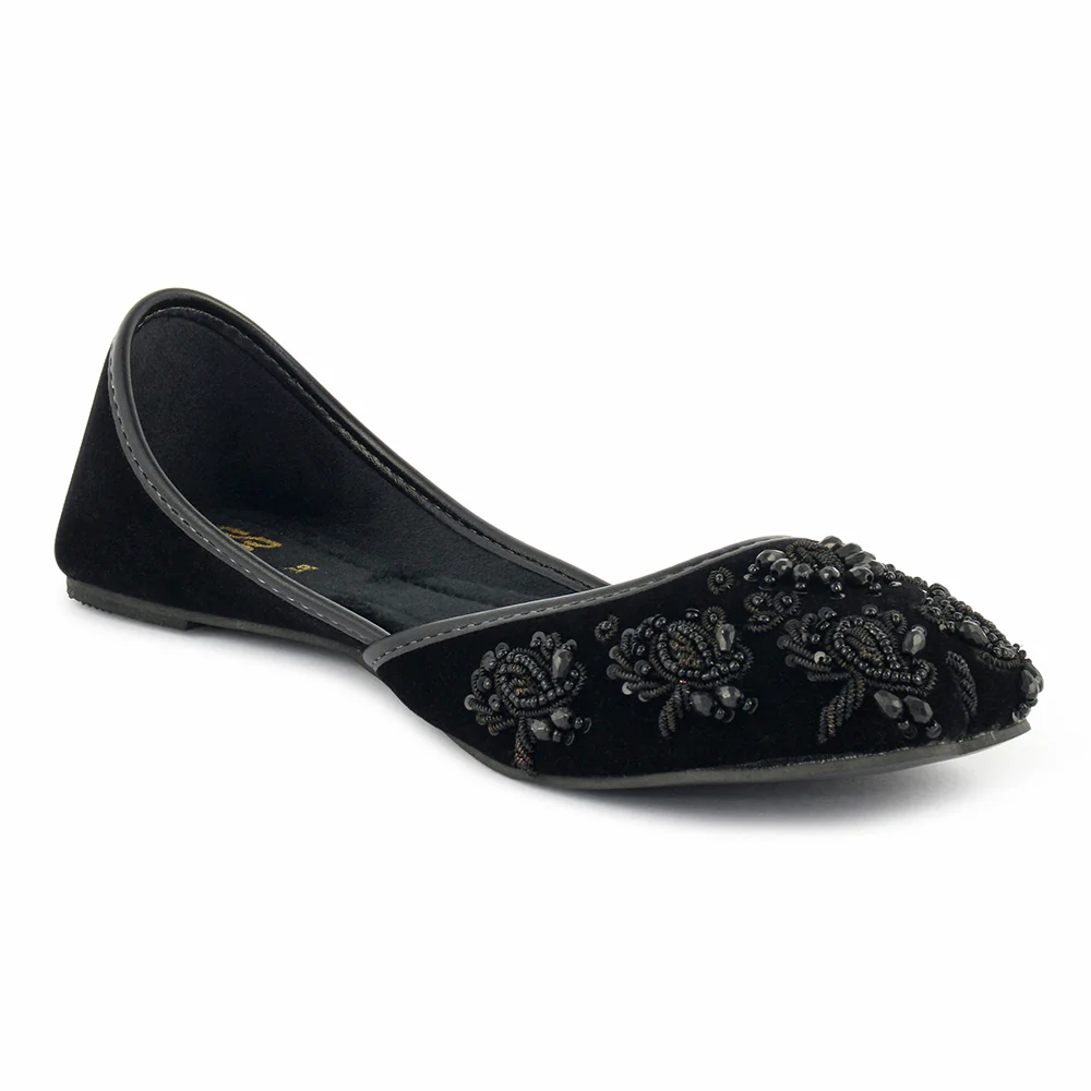 Black Pakistani Khussa Shoes